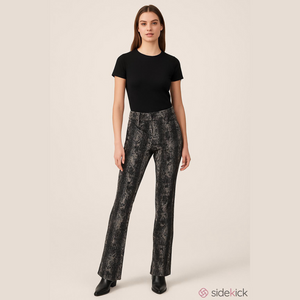 Lena Gabriella Black and White Snake Print Fabric